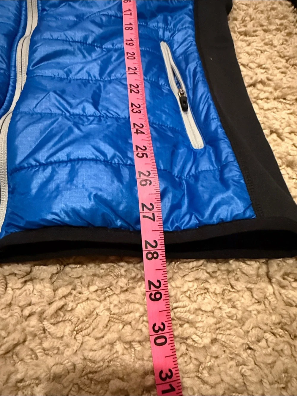 Marmot Variant Insulated Stretch Fleece Jacket Blue Black Polartec Large